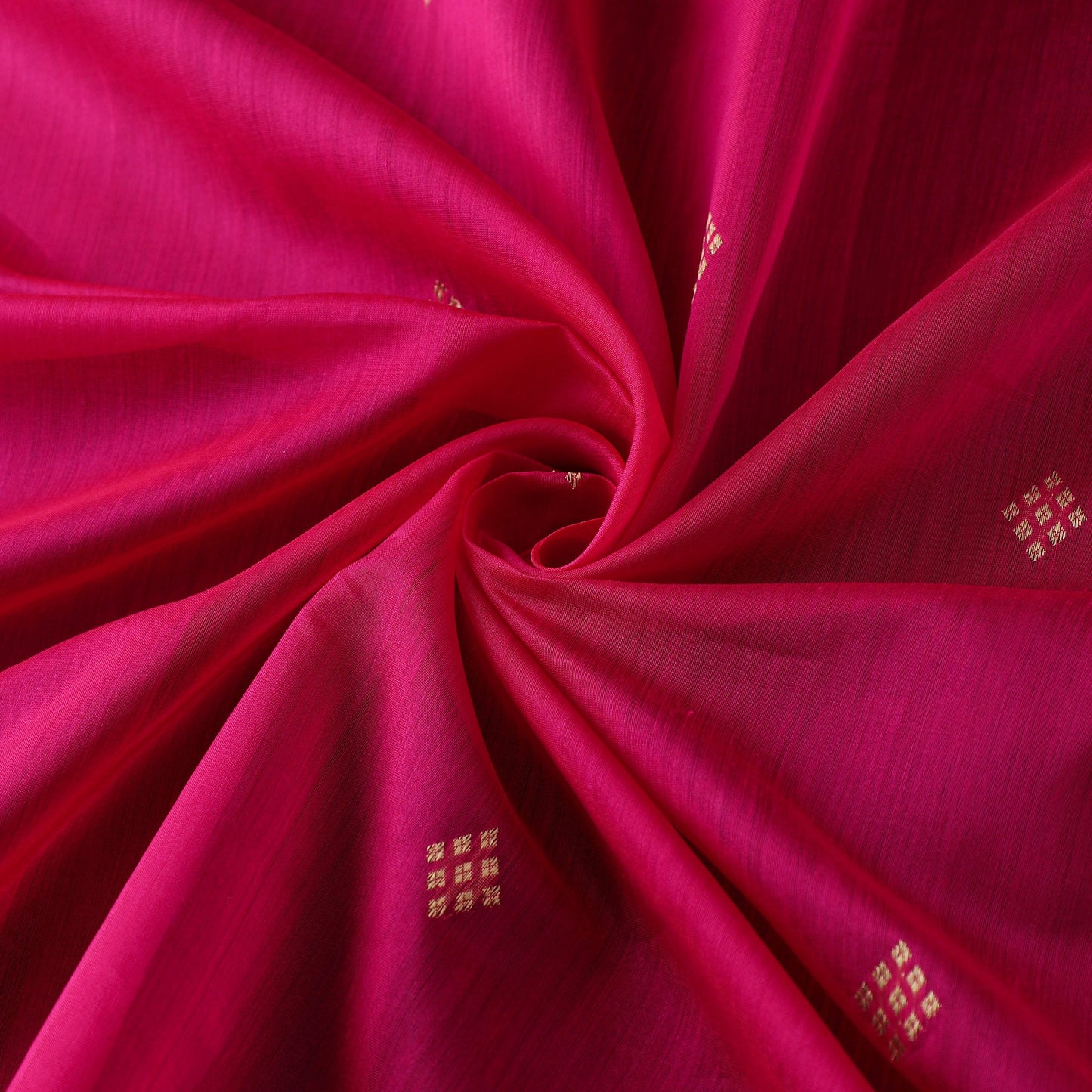 Pink - handloom silk cotton zari buti chanderi fabric 16