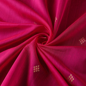 Pink - handloom silk cotton zari buti chanderi fabric 16