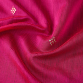 Pink - handloom silk cotton zari buti chanderi fabric 16