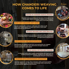 Pink - handloom thread buti chanderi cotton saree 10