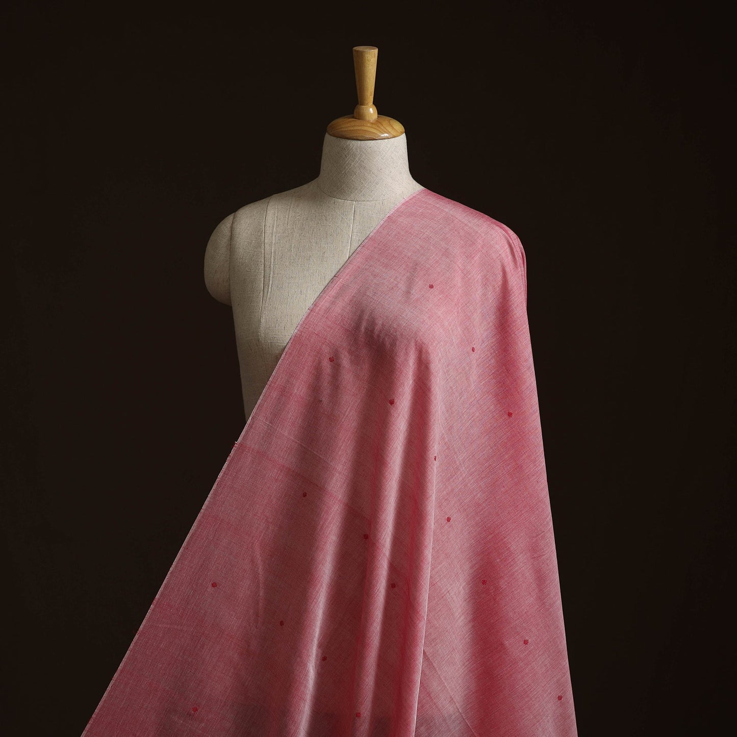 Handloom thread buti mercerised cotton chanderi fabric 04