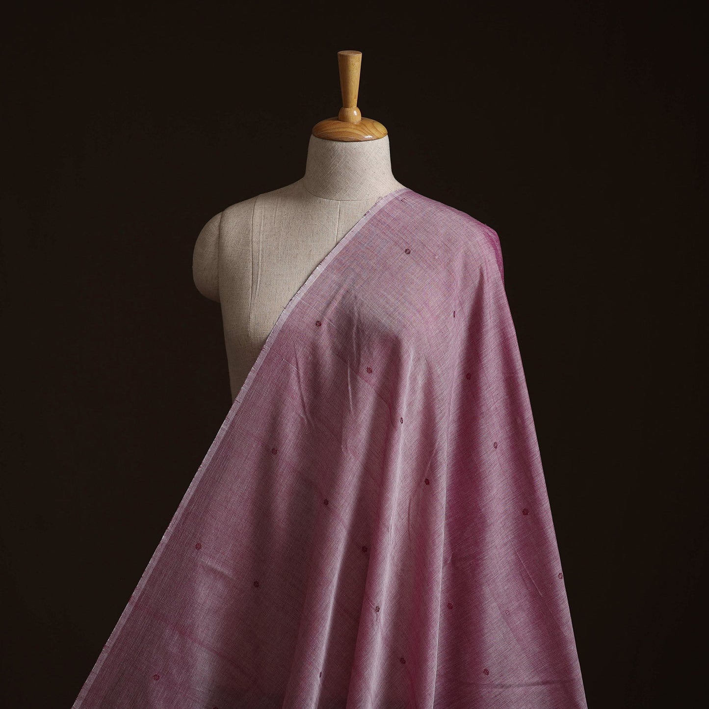 Handloom thread buti mercerised cotton chanderi fabric 06