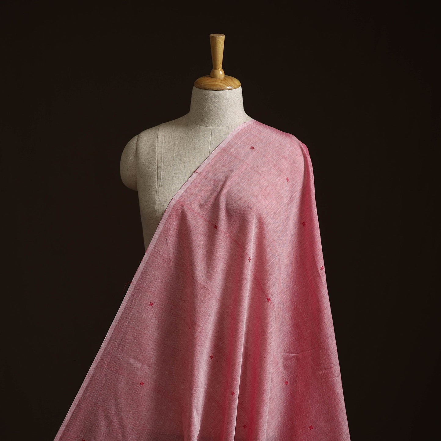 Handloom thread buti mercerised cotton chanderi fabric 07