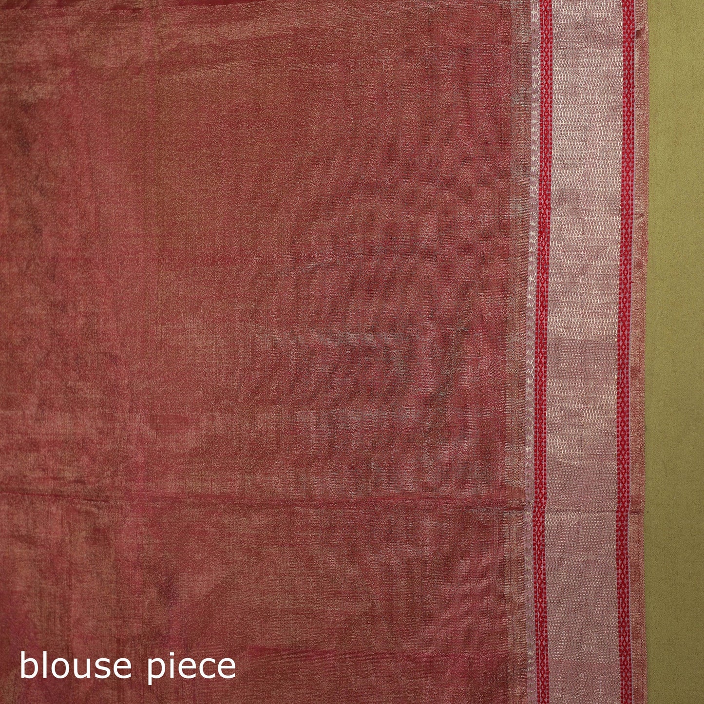 Pink - handloom tissue zari weave silk cotton buti