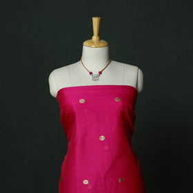 Handloom zari buti chanderi silk 2pc unstitched dress