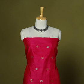 Handloom zari buti chanderi silk 2pc unstitched dress