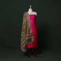 Handloom zari buti chanderi silk 2pc unstitched dress