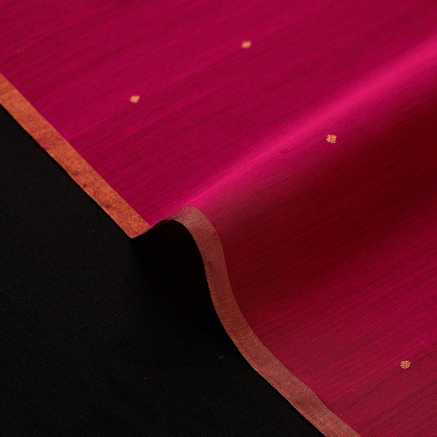 Handloom zari buti chanderi silk fabric 05 - handcrafted