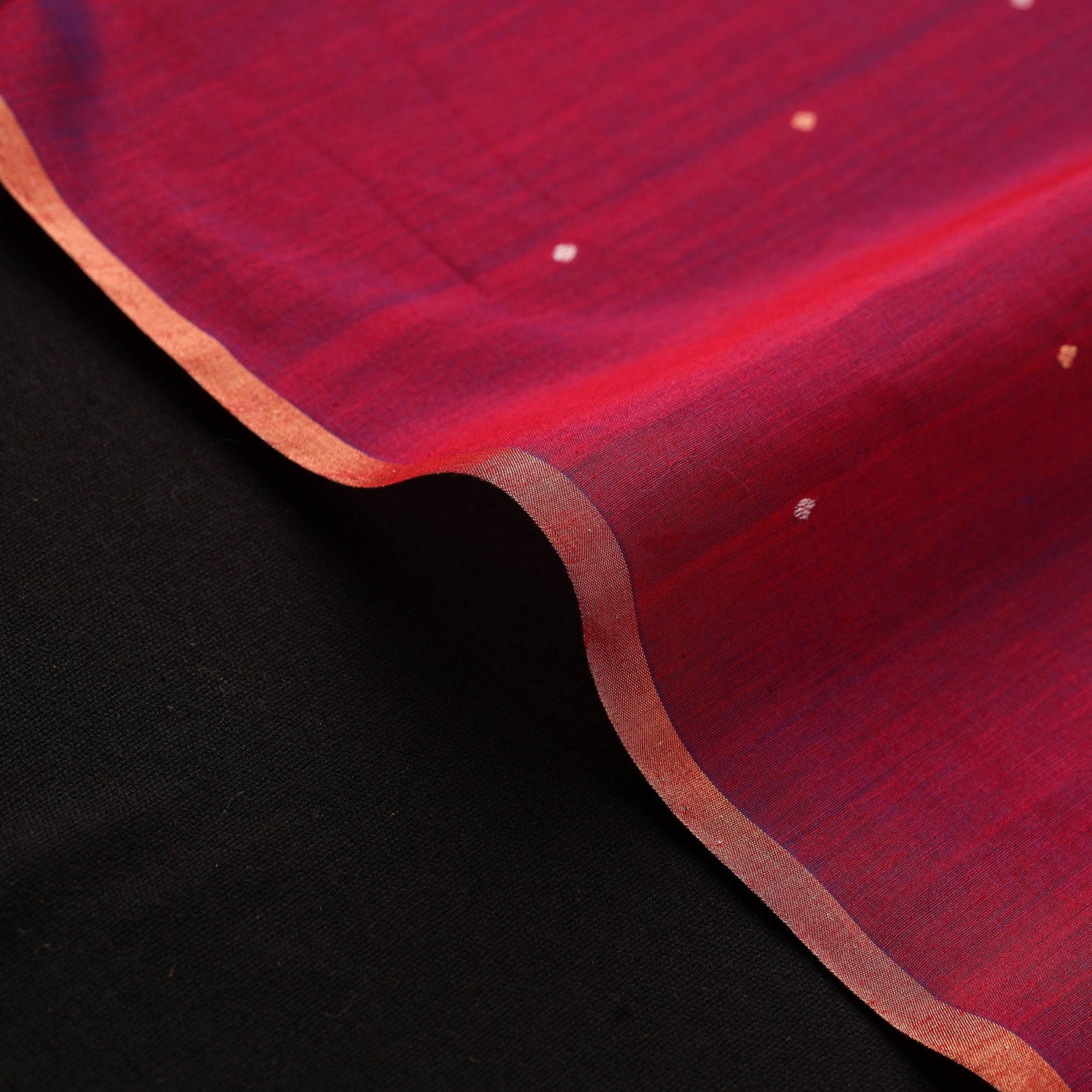 Handloom zari buti chanderi silk fabric 11 - handcrafted