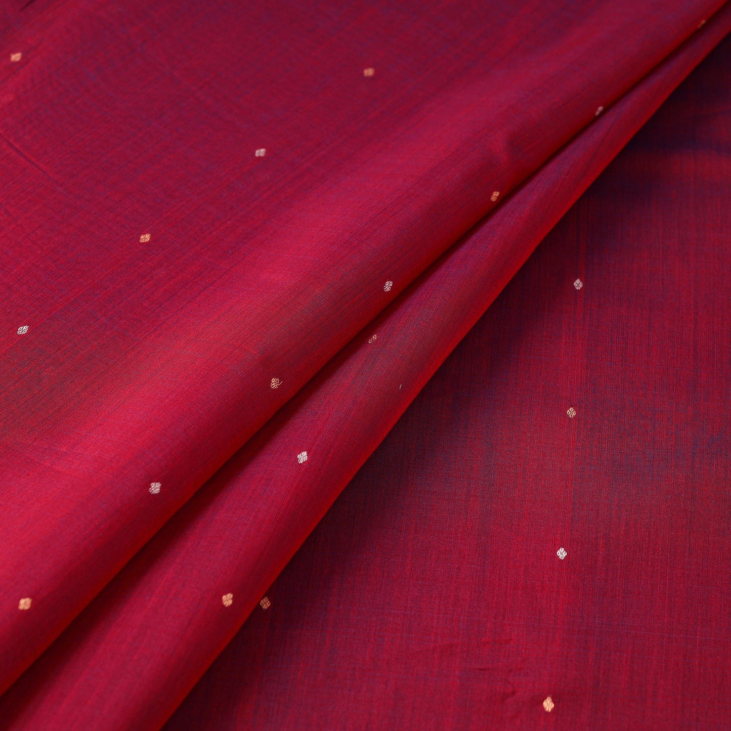 Handloom zari buti chanderi silk fabric 11 - handcrafted