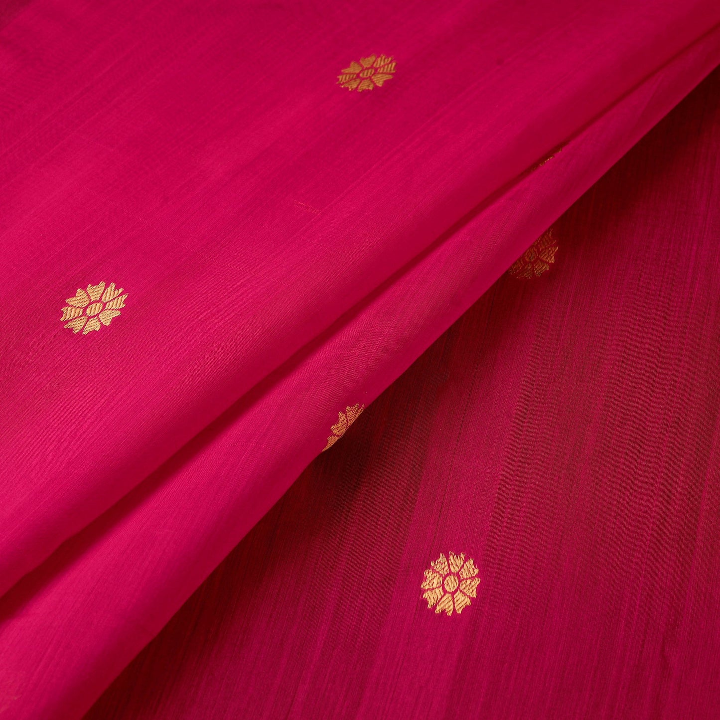 Handloom zari buti chanderi silk fabric 33 - handcrafted