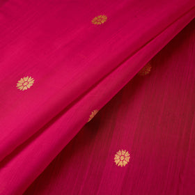 Handloom zari buti chanderi silk fabric 33 - handcrafted