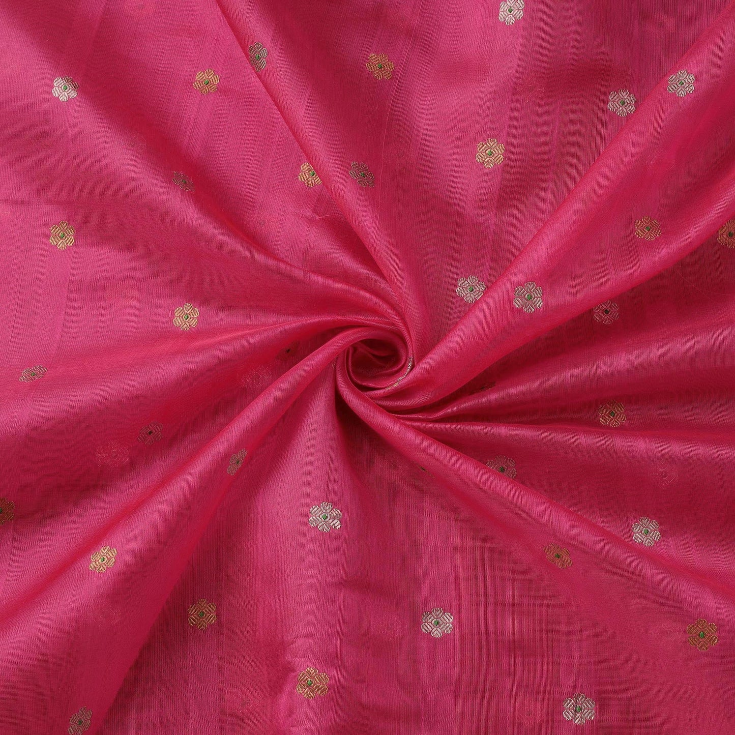 Handloom zari buti pure chanderi silk fabric 04