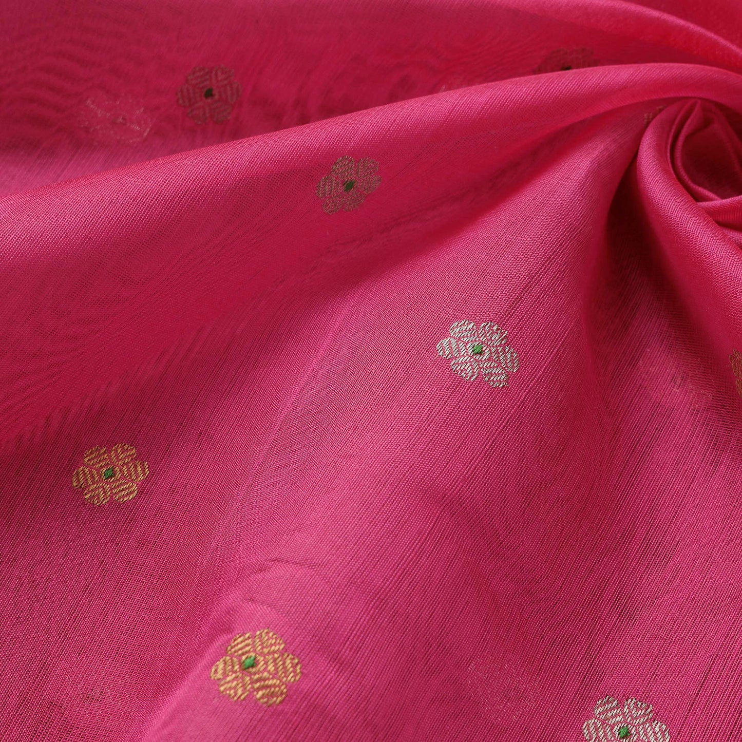 Handloom zari buti pure chanderi silk fabric 04