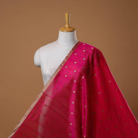 Handloom zari buti pure chanderi silk fabric 12