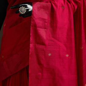 Handloom zari stripes chanderi silk saree 13 - handcrafted