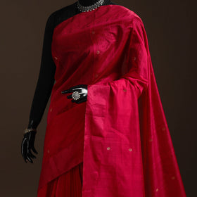 Handloom zari stripes chanderi silk saree 13 - handcrafted