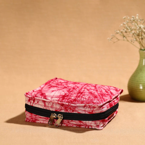 Pink Multipurpose Jewellery Bag with 4 Storage Pockets