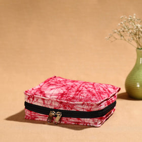 Pink Multipurpose Jewellery Bag with 4 Storage Pockets