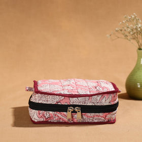 Pink Multipurpose Jewellery Bag with 4 Storage Pockets