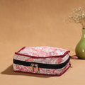 Pink Multipurpose Jewellery Bag with 4 Storage Pockets