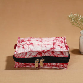 Pink Handmade 4 Pockets Cotton Jewelry Bag 