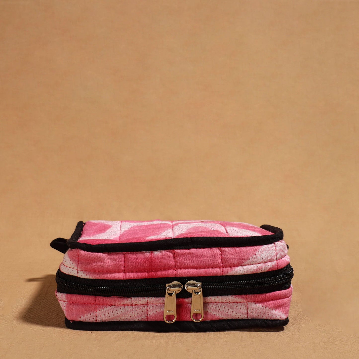 Pink Handmade 4 Pockets Cotton Jewelry Bag