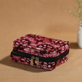 Pink Handmade 4 Pockets Cotton Jewelry Bag 