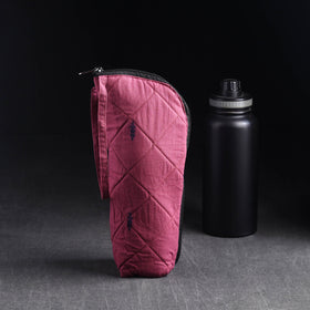 Pink Handmade Cotton 1L Water Bottle Cover