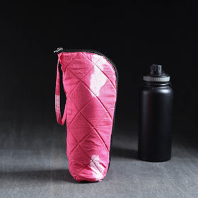 Pink Handmade Cotton 1L Water Bottle Cover