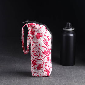 Pink Handmade Cotton 1L Water Bottle Cover