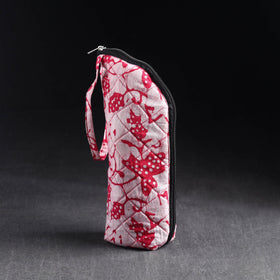 Pink Handmade Cotton 1L Water Bottle Cover