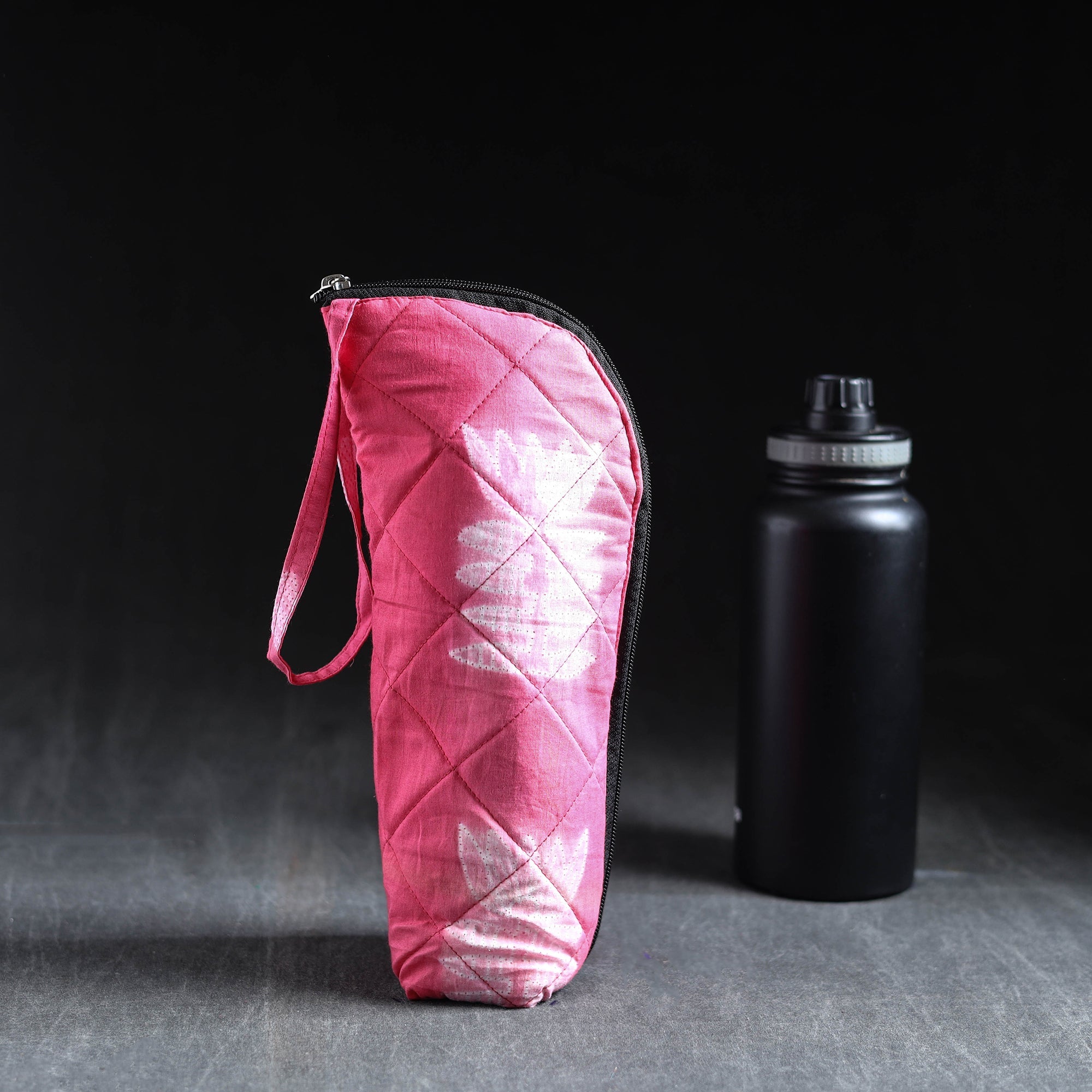 Maroon - Handmade Cotton 1L Water Bottle Cover 44