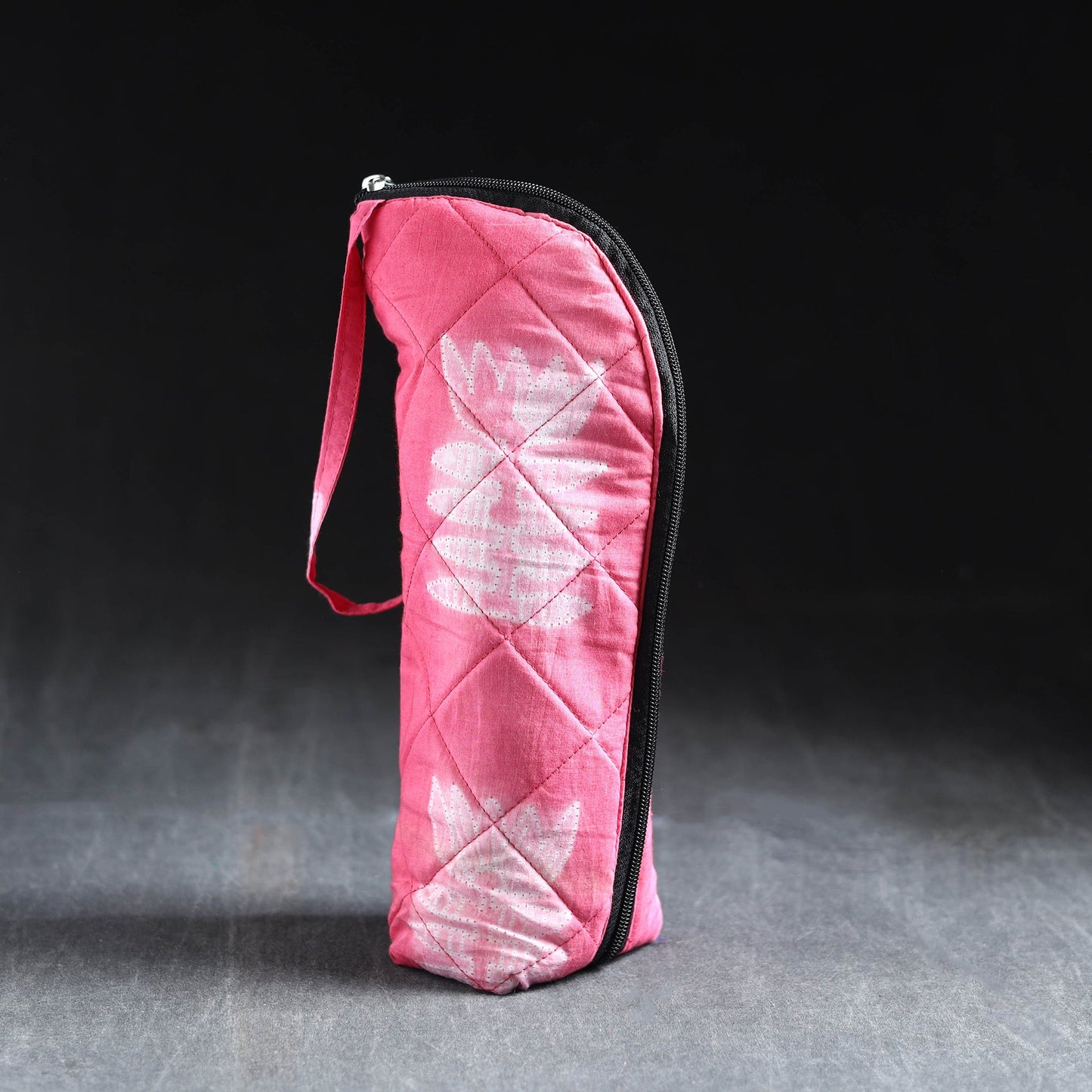 Pink Handmade Cotton 1L Water Bottle Cover