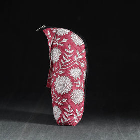 Pink Handmade Cotton 1L Water Bottle Cover