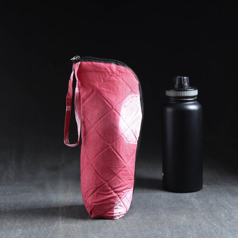 Pink Handmade Cotton 1L Water Bottle Cover