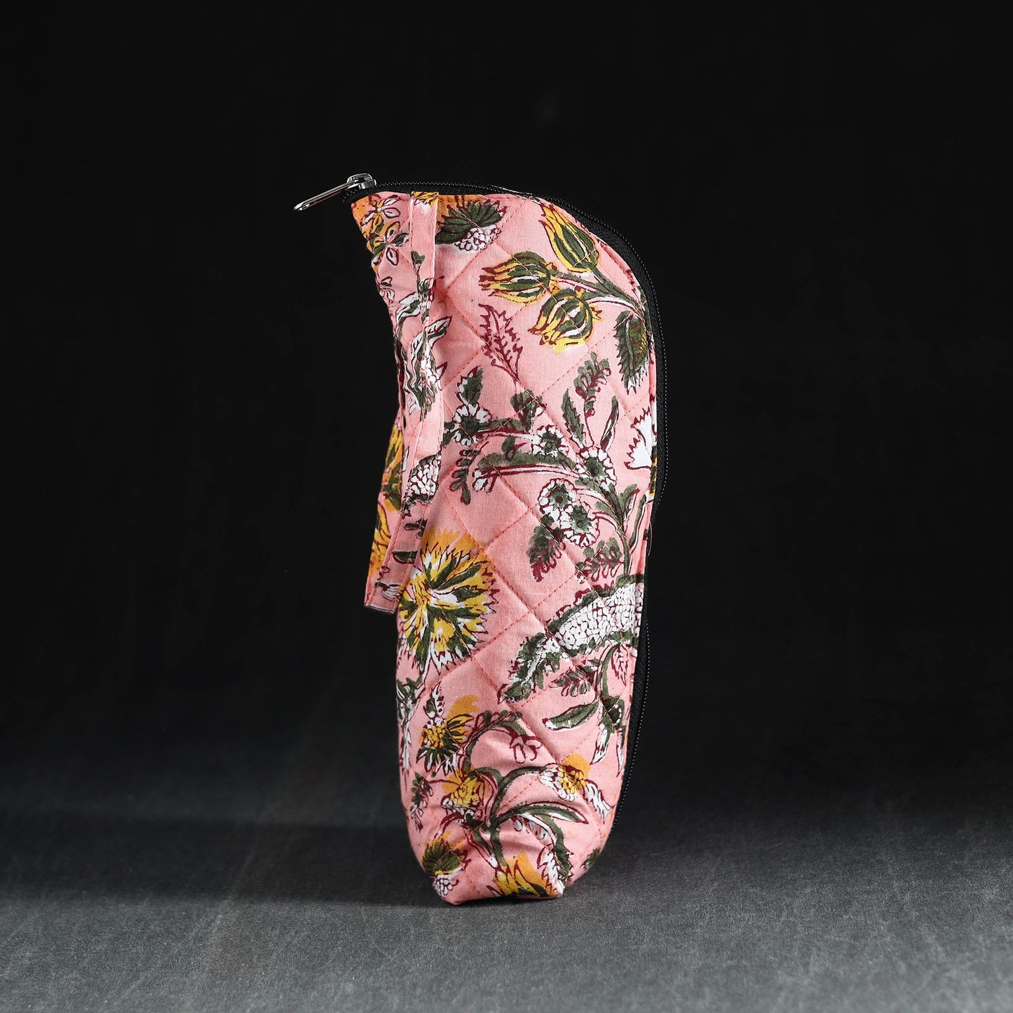 Pink Handmade Cotton 1L Water Bottle Cover