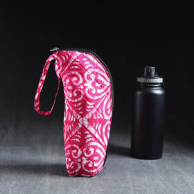 Pink Handmade Cotton 1L Water Bottle Cover