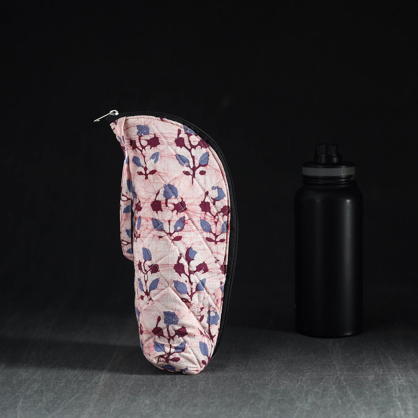 Pink Handmade Cotton 1L Water Bottle Cover