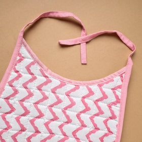 Pink Handmade Cotton Baby Bib
