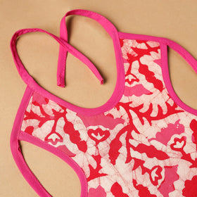 Pink Handmade Cotton Baby Bib