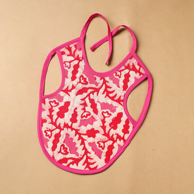 Pink Handmade Cotton Baby Bib