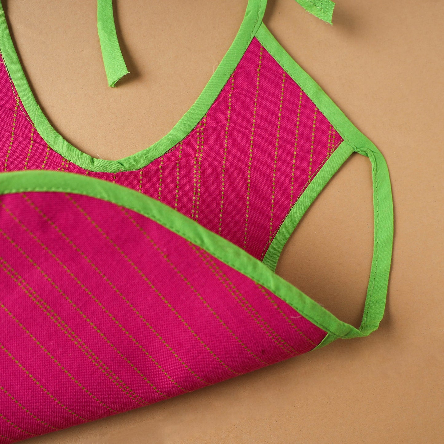 Buy Pink Handmade Cotton Baby Bib