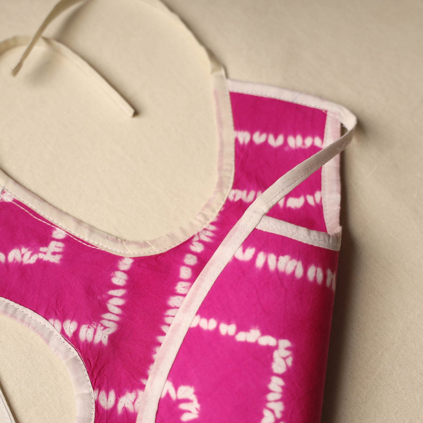 Pink Handmade Cotton Baby Bib