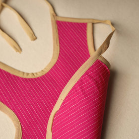 Pink Handmade Cotton Baby Bib