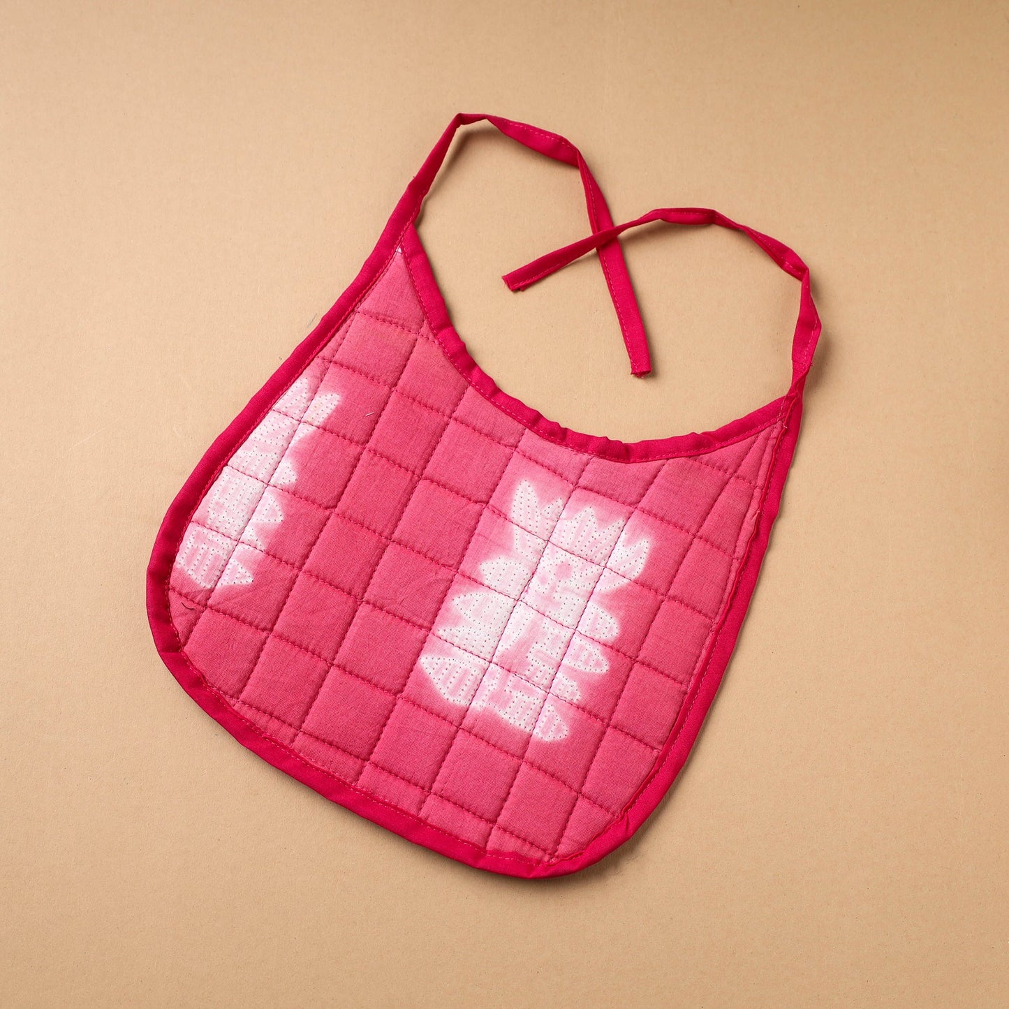 Pink Handmade Cotton Baby Bib