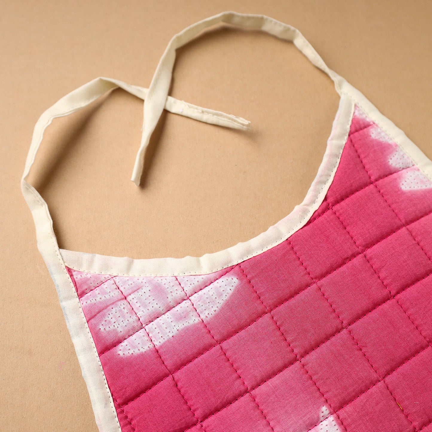 Pink Handmade Cotton Baby Bib
