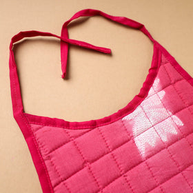 Pink Handmade Cotton Baby Bib