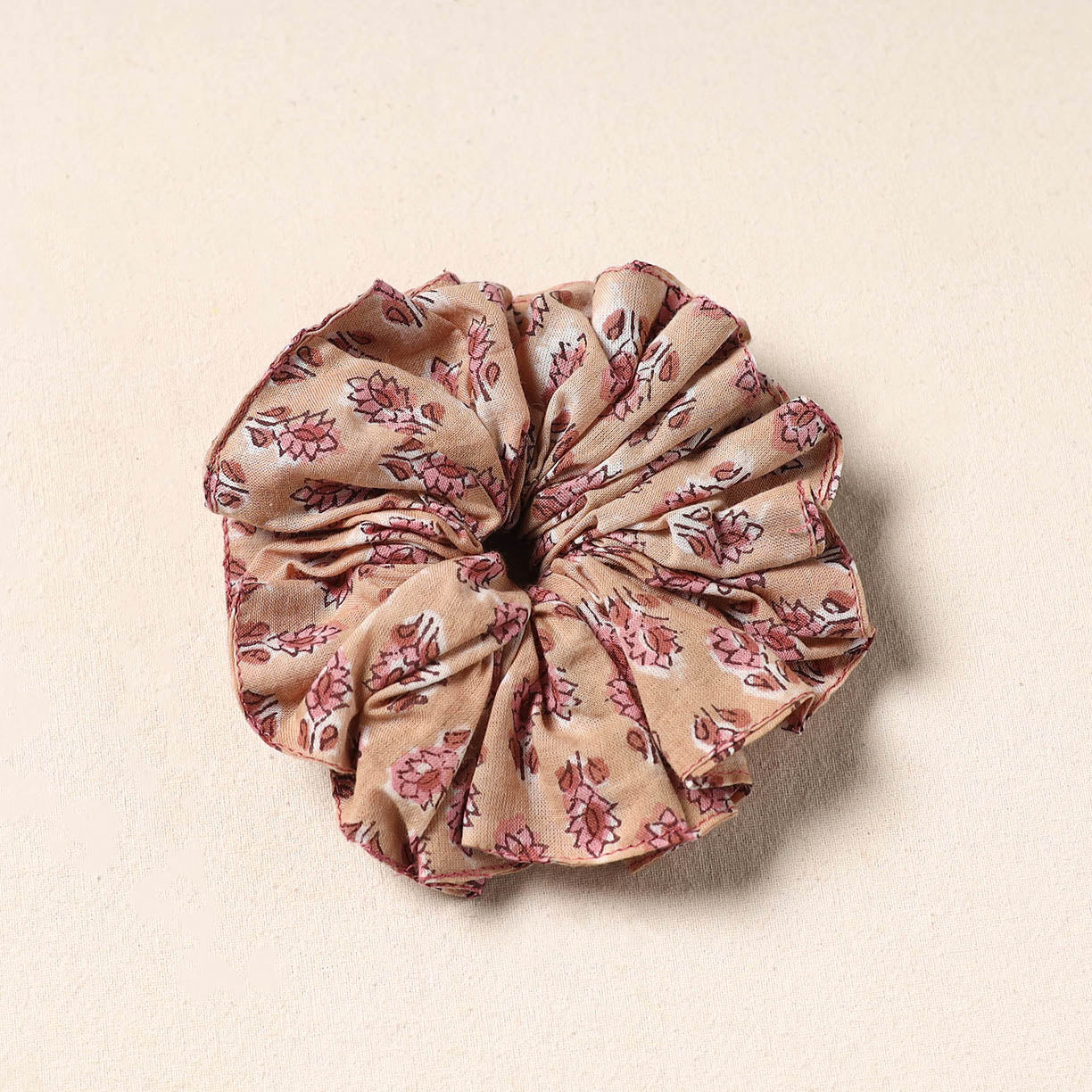 Pink Handmade Cotton Elastic Rubber Band/Scrunchie