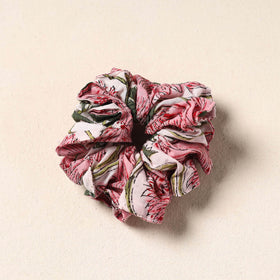 Pink Handmade Cotton Elastic Rubber Band/Scrunchie